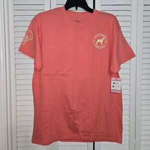 Southern Girl Prep Women's M Don't Worry Beach Happy Coral T-shirt NEW